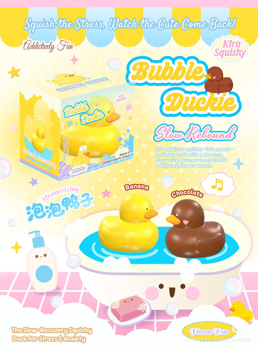 🛁🦆 Bubble Duckie — Banana & Chocolate Edition [Kira Squishy]