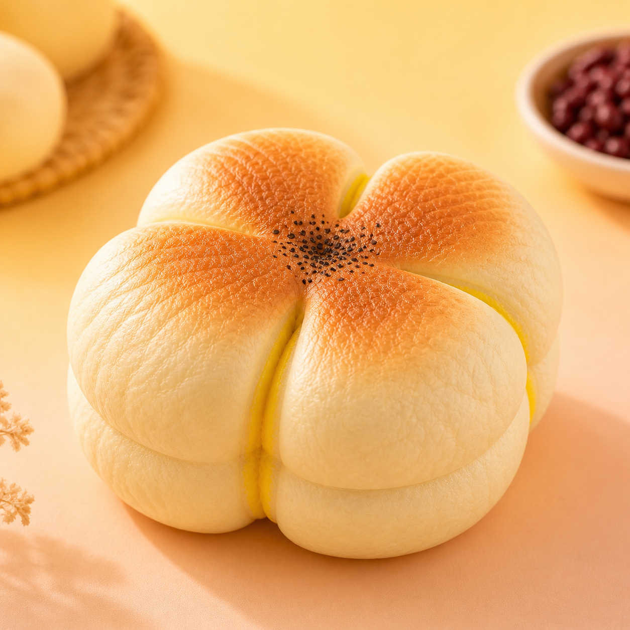 🍞 Four Leaf Bun — Red Bean & Brown Sugar Blend