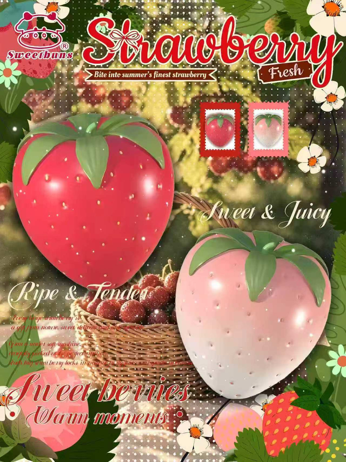 🍓 Giant Strawberry - Light Pink Edition [Sweetbuns]