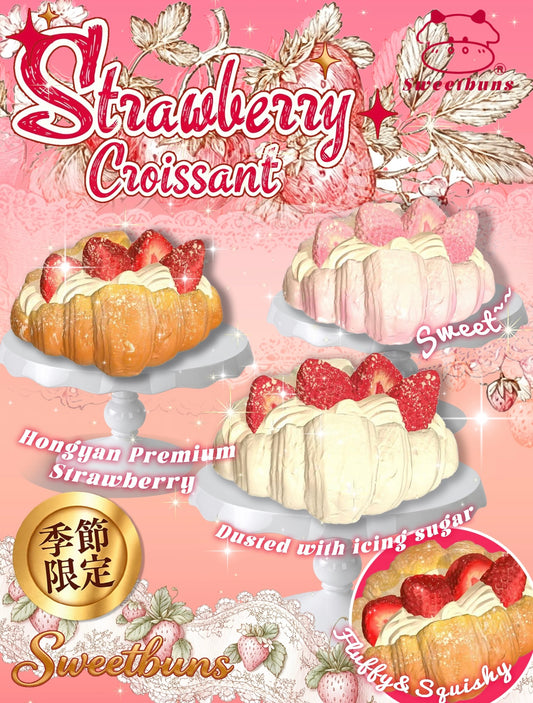 🍓 Strawberry Croissant — 3 Colors [Sweetbuns]